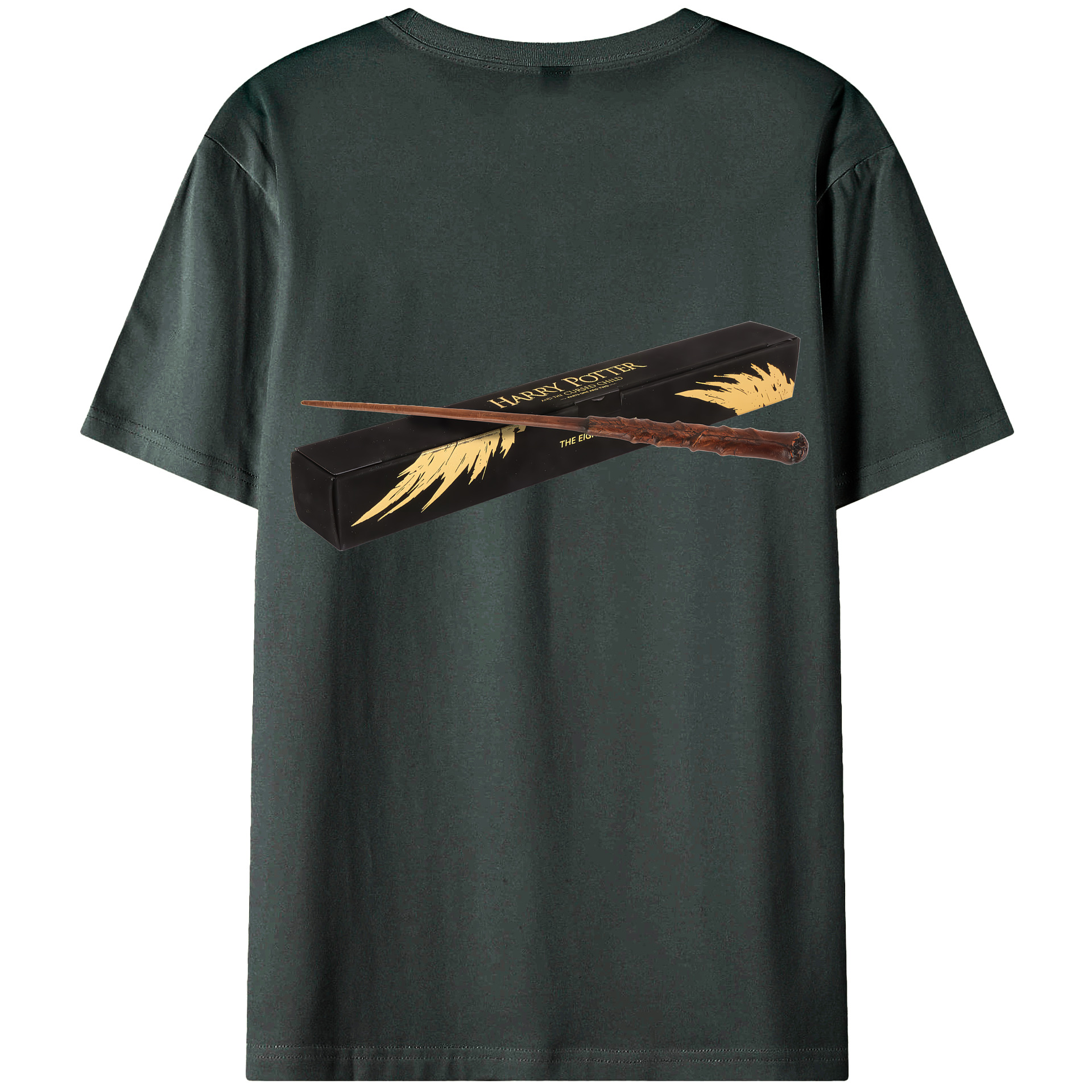 （画像用） Harry Potter ハリー・ポッターシリーズ 綿100％ メンズ半袖Tシャツ（バックプリント） 通気性